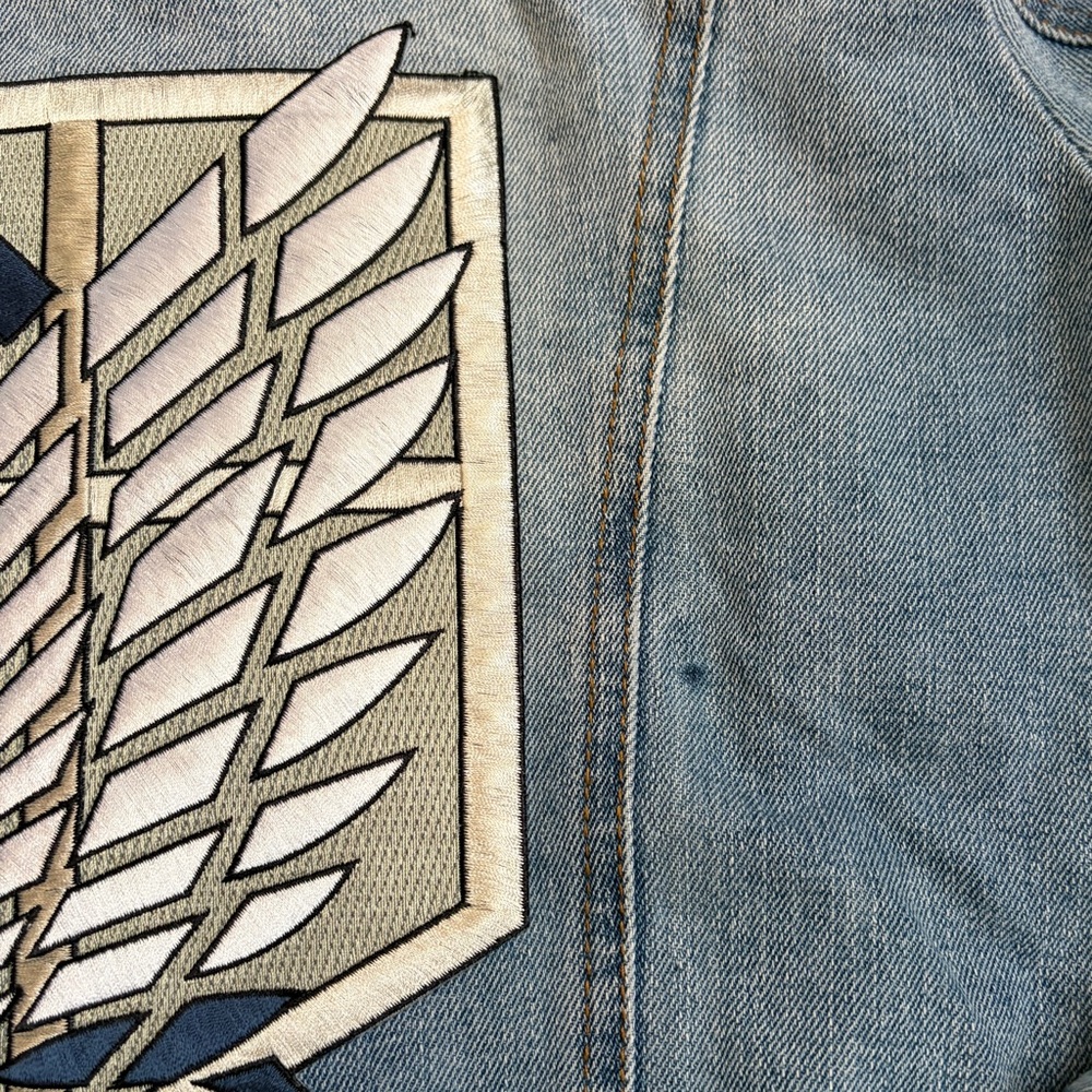 Denim Jacket with Attack on Titan’s patch - image 9